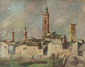 Enzo Morelli - Case con campanile e torri