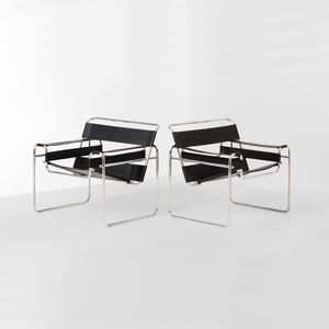 Marcel Breuer - Due poltrone mod. Wassily.