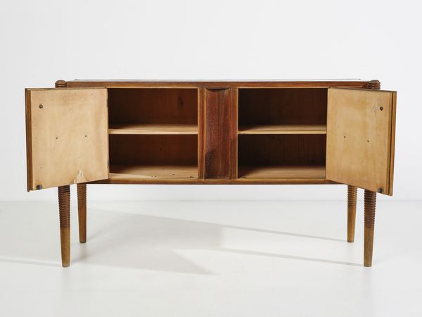 COLLI : attribuito. Credenza a due ante decorate con formelle dipinte, Torino  - Asta Asta 471 | DESIGN E ARTI DECORATIVE DEL NOVECENTO Online - Associazione Nazionale - Case d'Asta italiane