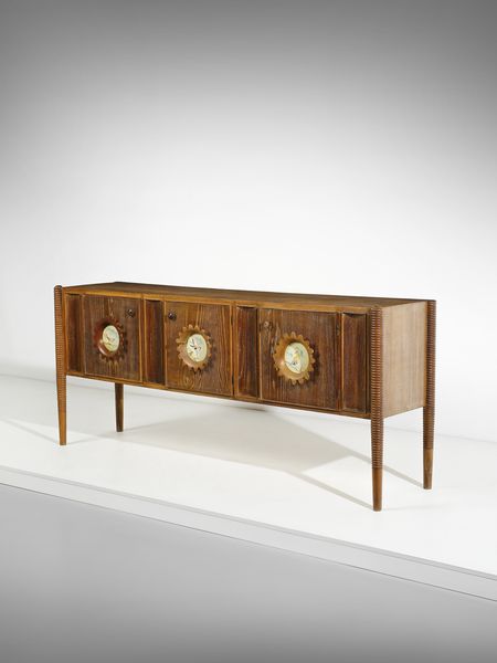 COLLI : attribuito. Credenza a tre ante decorate con formelle dipinte, Torino  - Asta Asta 471 | DESIGN E ARTI DECORATIVE DEL NOVECENTO Online - Associazione Nazionale - Case d'Asta italiane