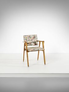 ALBINI FRANCO (1905 - 1977) : Sedia con braccioli mod. Luisa per Poggi, Pavia  - Asta Asta 471 | DESIGN E ARTI DECORATIVE DEL NOVECENTO Online - Associazione Nazionale - Case d'Asta italiane