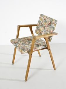 ALBINI FRANCO (1905 - 1977) : Sedia con braccioli mod. Luisa per Poggi, Pavia  - Asta Asta 471 | DESIGN E ARTI DECORATIVE DEL NOVECENTO Online - Associazione Nazionale - Case d'Asta italiane