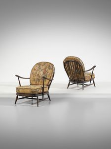 ERCOLANI LUCIAN RANDOLPH (1988 - 1976) : Coppia di poltroncine per Ercol, Regno Unito  - Asta Asta 471 | DESIGN E ARTI DECORATIVE DEL NOVECENTO Online - Associazione Nazionale - Case d'Asta italiane