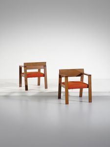 MANIFATTURA ITALIANA : Coppia di poltroncine  - Asta Asta 471 | DESIGN E ARTI DECORATIVE DEL NOVECENTO Online - Associazione Nazionale - Case d'Asta italiane