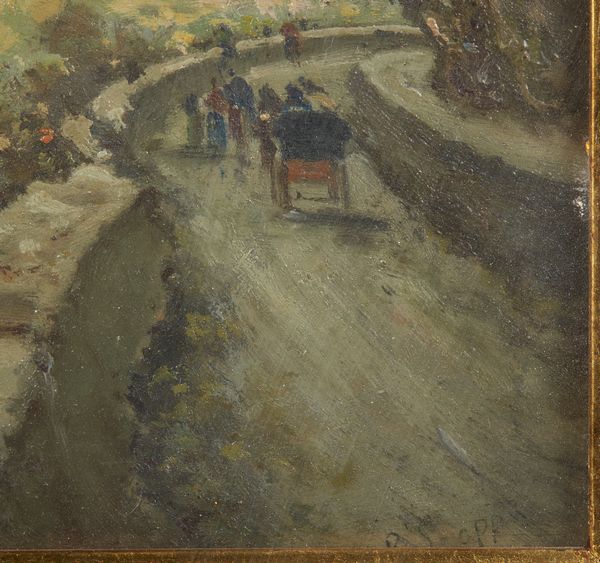 SCOPPA RADAMES RAIMONDO (1877 - 1957) : Strada a Capri  - Asta Asta 472 | ARTE ANTICA E DEL XIX SECOLO Virtuale - Associazione Nazionale - Case d'Asta italiane