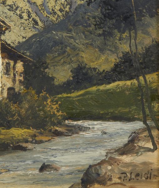 LEIDI PIETRO (1892 - 1930) : Paesaggio montano con ruscello e casa  - Asta Asta 472 | ARTE ANTICA E DEL XIX SECOLO Virtuale - Associazione Nazionale - Case d'Asta italiane