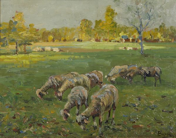 CIARDI BEPPE (1875 - 1932) : Attribuito a. Paesaggio con gregge  - Asta Asta 472 | ARTE ANTICA E DEL XIX SECOLO Virtuale - Associazione Nazionale - Case d'Asta italiane