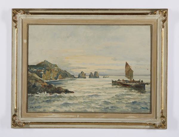 RIVA GIUSEPPE (1834 - 1916) : Veduta di Capri  - Asta Asta 472 | ARTE ANTICA E DEL XIX SECOLO Virtuale - Associazione Nazionale - Case d'Asta italiane