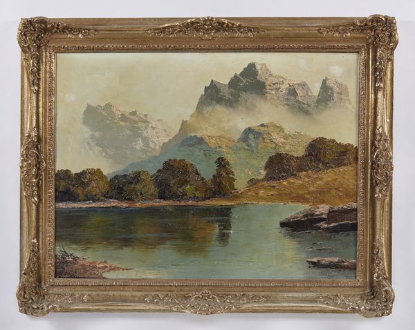 ARNOLD-GRABON GEORG (1896 - 1982) : Paesaggio montano con lago  - Asta Asta 472 | ARTE ANTICA E DEL XIX SECOLO Virtuale - Associazione Nazionale - Case d'Asta italiane