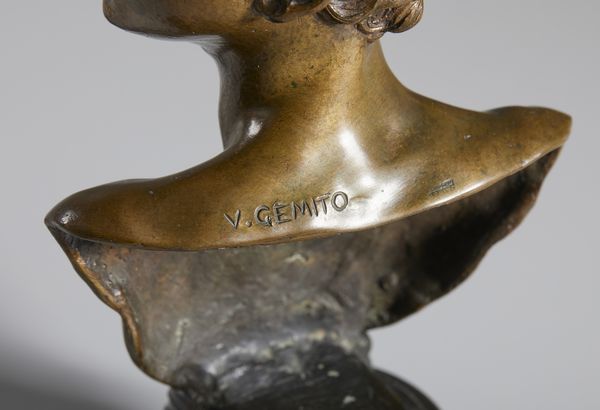 GEMITO VINCENZO (1852 - 1929) : Fonderia. Busto di fanciullo  - Asta Asta 472 | ARTE ANTICA E DEL XIX SECOLO Virtuale - Associazione Nazionale - Case d'Asta italiane