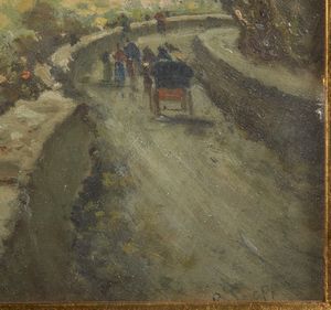 SCOPPA RADAMES RAIMONDO (1877 - 1957) : Strada a Capri  - Asta Asta 472 | ARTE ANTICA E DEL XIX SECOLO Virtuale - Associazione Nazionale - Case d'Asta italiane