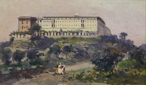 CANINO VINCENZO (1892 - 1978) : Badia di Montecassino  - Asta Asta 472 | ARTE ANTICA E DEL XIX SECOLO Virtuale - Associazione Nazionale - Case d'Asta italiane