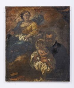 ARTISTA DEL XVIII SECOLO : Sacra Famiglia  - Asta Asta 472 | ARTE ANTICA E DEL XIX SECOLO Virtuale - Associazione Nazionale - Case d'Asta italiane