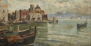 CANNONE ANGELO (1899 - 1992) - Marina a Torre Del Greco