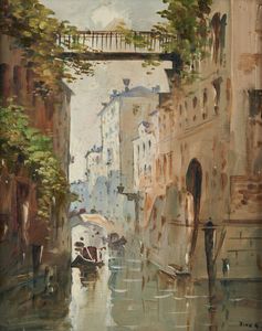 RIVA GIUSEPPE (1834 - 1916) - Rio Albrizzi, Venezia