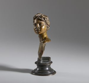 GEMITO VINCENZO (1852 - 1929) : Fonderia. Busto di fanciullo  - Asta Asta 472 | ARTE ANTICA E DEL XIX SECOLO Virtuale - Associazione Nazionale - Case d'Asta italiane