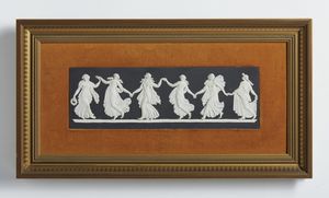 MANIFATTURA DI WEDGWOOD, XX SECOLO : Placca rettangolare in ceramica nera e bianca raffigurante la Danza delle Ore  - Asta Asta 472 | ARTE ANTICA E DEL XIX SECOLO Virtuale - Associazione Nazionale - Case d'Asta italiane