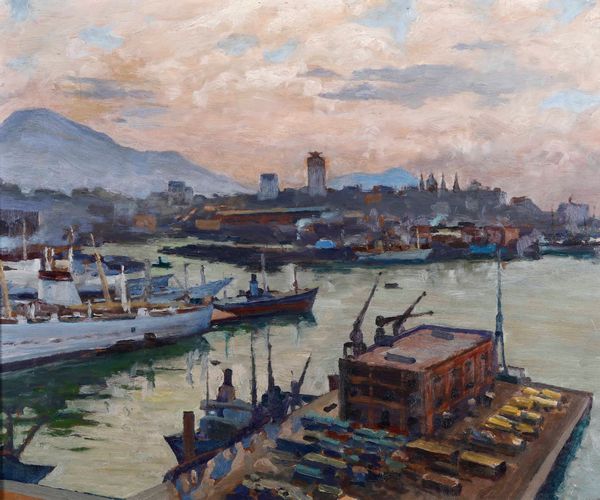 Vasco Menegozzo : Veduta di porto  - Asta Dall'Ottocento all'Arte Contemporanea - Associazione Nazionale - Case d'Asta italiane