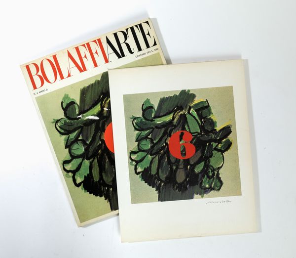 Ennio Morlotti : Rivista e riproduzione fotolitografica dellopera espressamente eseguita per il n6 di Bolaffiarte del 1971  - Asta Dall'Ottocento all'Arte Contemporanea - Associazione Nazionale - Case d'Asta italiane