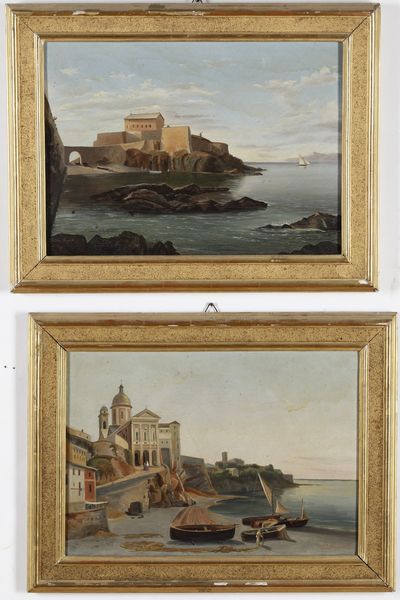 Emilia Riccioli Chiesa di S. Bernardo alla Foce e Forte sul mare (S. Giuliano?)  - Asta Dall'Ottocento all'Arte Contemporanea - Associazione Nazionale - Case d'Asta italiane