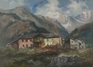 LUIGI BRACCHI : Paesaggio montano  - Asta Dall'Ottocento all'Arte Contemporanea - Associazione Nazionale - Case d'Asta italiane