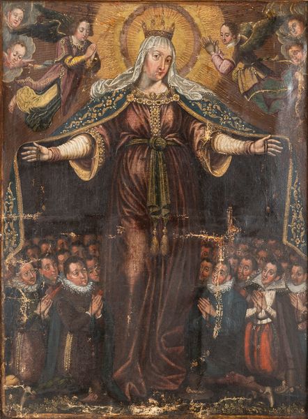 Scuola fiamminga, secolo XVII : Stendardo a due facce raffigurante Immacolata Concezione e Madonna della Misericordia  - Asta Incanti d'Arte - Associazione Nazionale - Case d'Asta italiane