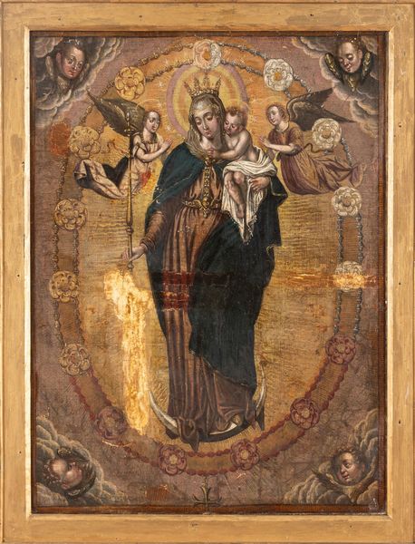 Scuola fiamminga, secolo XVII : Stendardo a due facce raffigurante Immacolata Concezione e Madonna della Misericordia  - Asta Incanti d'Arte - Associazione Nazionale - Case d'Asta italiane