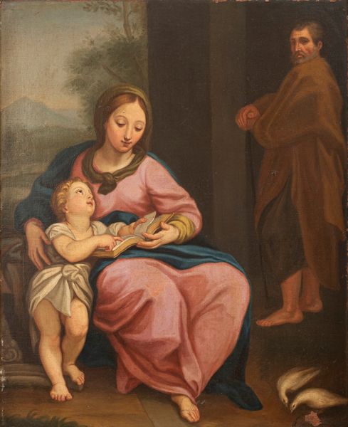 Seguace di Carlo Maratta : Sacra Famiglia  - Asta Incanti d'Arte - Associazione Nazionale - Case d'Asta italiane