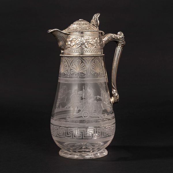 Caraffa in argento e cristallo molato, Sheffield, 1864  - Asta Incanti d'Arte - Associazione Nazionale - Case d'Asta italiane