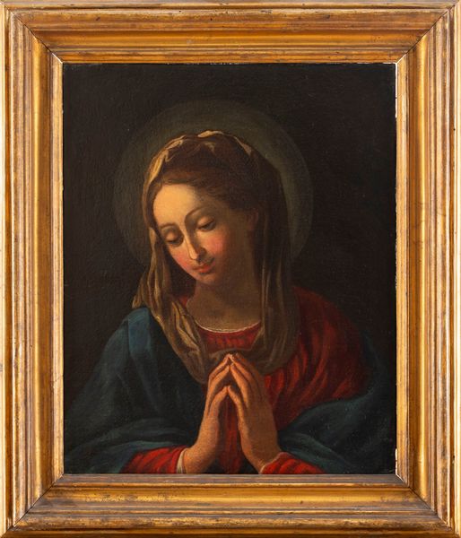 Scuola romana, secolo XVIII : Madonna orante  - Asta Incanti d'Arte - Associazione Nazionale - Case d'Asta italiane