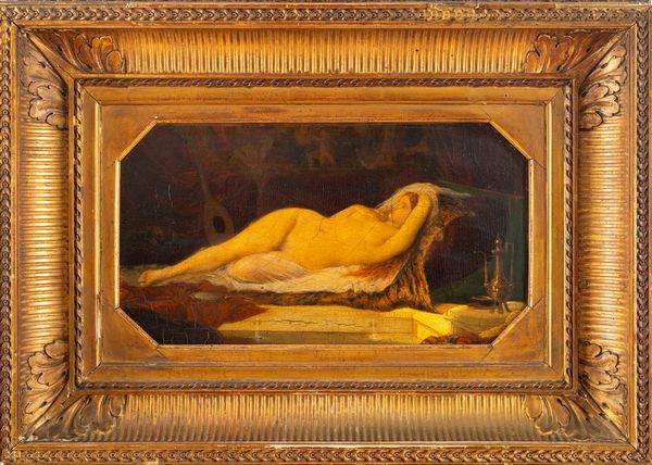 Scuola europea, secolo XIX : Nudo femminile disteso  - Asta Incanti d'Arte - Associazione Nazionale - Case d'Asta italiane