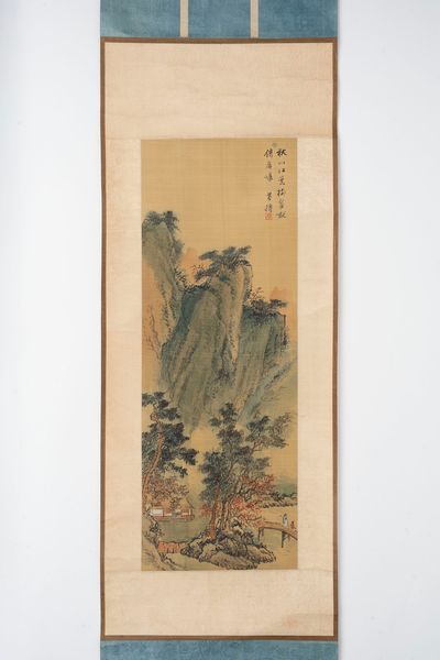 Tre scroll raffiguranti paesaggi montani con case, Cina, secolo XX  - Asta Incanti d'Arte - Associazione Nazionale - Case d'Asta italiane