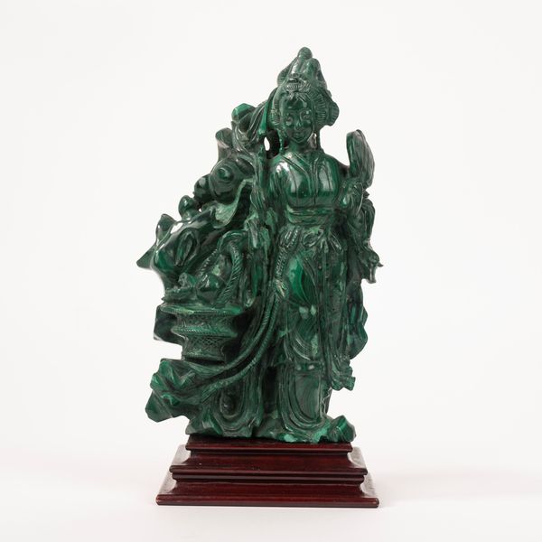 Gruppo scultoreo in malachite, Cina secolo XX  - Asta Incanti d'Arte - Associazione Nazionale - Case d'Asta italiane