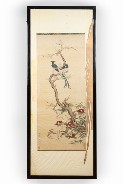 Tavolino da salotto in legno laccato nero con scroll all'interno del piano, Cina secolo XIX  - Asta Incanti d'Arte - Associazione Nazionale - Case d'Asta italiane