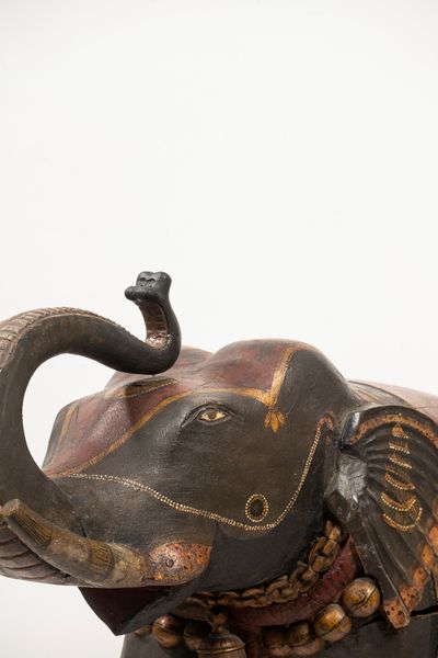 Elefante in legno laccato policromo, India secolo XIX  - Asta Incanti d'Arte - Associazione Nazionale - Case d'Asta italiane