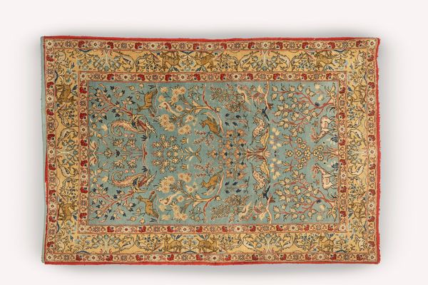 Tappeto Tabriz persiano con scene di animali  - Asta Incanti d'Arte - Associazione Nazionale - Case d'Asta italiane