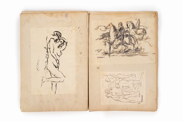 Achille Sdruscia : Cartella contenente 35 disegni  - Asta Incanti d'Arte - Associazione Nazionale - Case d'Asta italiane