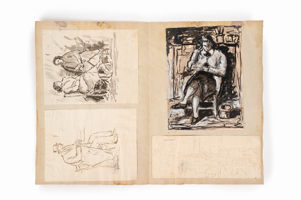 Achille Sdruscia : Cartella contenente 51 disegni  - Asta Incanti d'Arte - Associazione Nazionale - Case d'Asta italiane