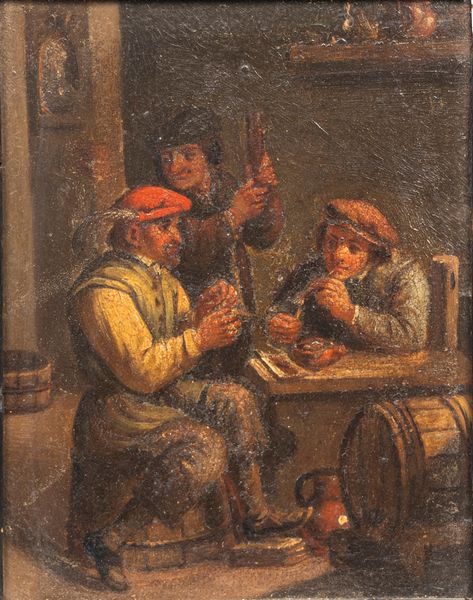 Seguace di David Teniers : Scena di osteria  - Asta Incanti d'Arte - Associazione Nazionale - Case d'Asta italiane