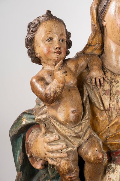 Scuola dell'Italia centrale, secolo XVII : Madonna con Bambino  - Asta Incanti d'Arte - Associazione Nazionale - Case d'Asta italiane