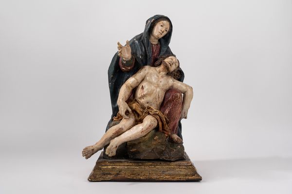 Scuola dell'Italia meridionale, secolo XVII : Pietà  - Asta Incanti d'Arte - Associazione Nazionale - Case d'Asta italiane