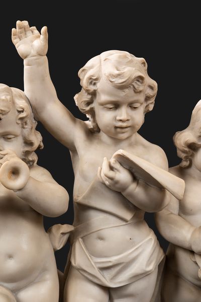 Scuola italiana, secolo XIX : Putti musicanti  - Asta Incanti d'Arte - Associazione Nazionale - Case d'Asta italiane