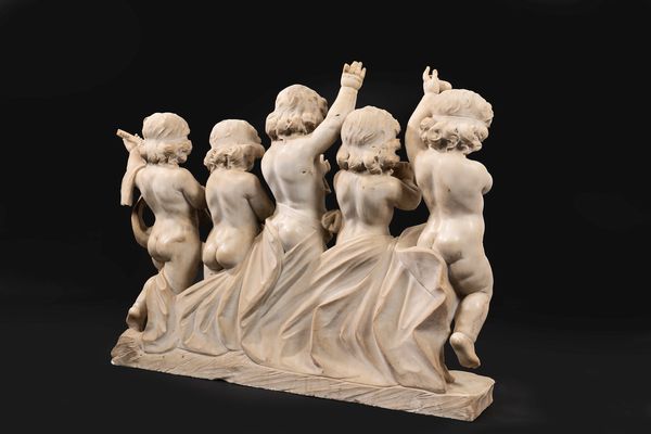 Scuola italiana, secolo XIX : Putti musicanti  - Asta Incanti d'Arte - Associazione Nazionale - Case d'Asta italiane