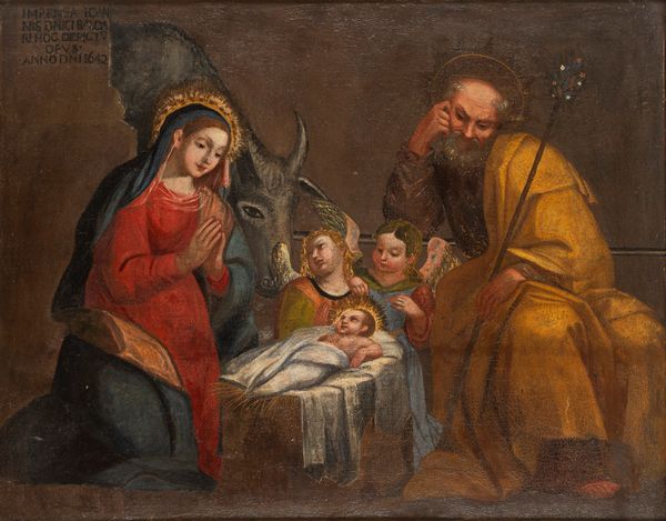 Scuola italiana, secolo XVII : Natività  - Asta Incanti d'Arte - Associazione Nazionale - Case d'Asta italiane