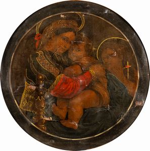 Da Raffaello - Madonna della Seggiola, entro cornice a guantiera