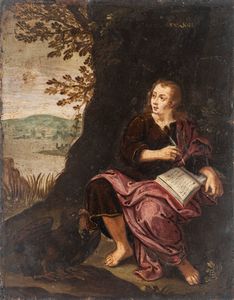 Scuola fiamminga, secolo XVII - San Giovanni Evangelista