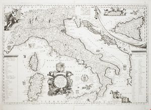 Vincenzo Maria Coronelli - L'ITALIA PARTE OCCIDENTALE E ITALIA PARTE ORIENTALE, 1690