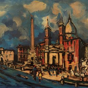 Achille Sdruscia - Roma, Piazza Navona