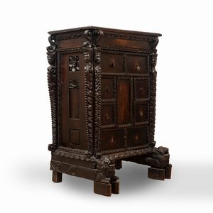 Credenza a Bambocci, Genova secoli XVI - XVII  - Asta Incanti d'Arte - Associazione Nazionale - Case d'Asta italiane