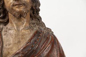 Scuola toscana, secolo XVI : Busto di Cristo  - Asta Incanti d'Arte - Associazione Nazionale - Case d'Asta italiane